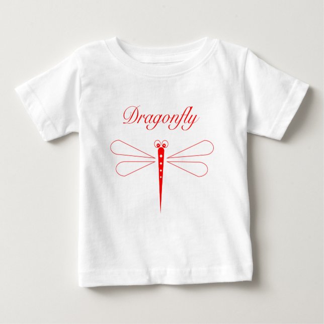 Camiseta Para Bebê Dragonfly - White Baby Fine Jersey T Shirt (Frente)