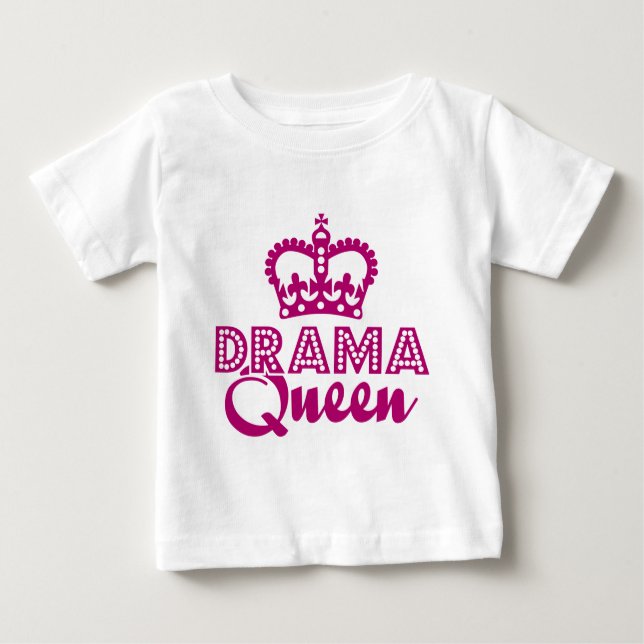 Camiseta Para Bebê Drama Queen (Frente)