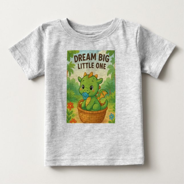 Camiseta Para Bebê Dream Big Little One Tee (Frente)