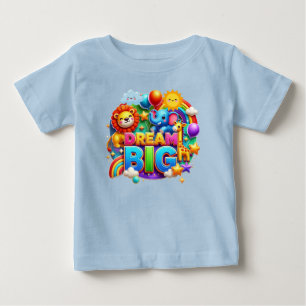Camiseta Para Bebê "Dream Big: Rainbow Joy Tee"