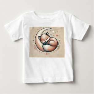 Camiseta Para Bebê Dreamy Baby Fox T-shirt - Perfeito para os pequeno