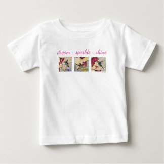Camiseta Para Bebê Drekle Shine Hummingbird Art Baby Tutu