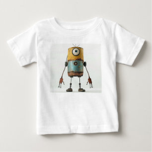 Camiseta Para Bebê Droid do Ciclo Amarelo Azul - Conexão Retroativa