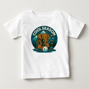 Camiseta Para Bebê Drummer Gráfico do Drummer Elétrico da SEASON lega