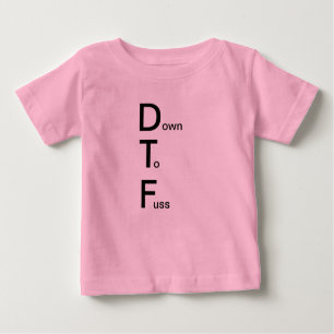 Camiseta Para Bebê DTF (para baixo ao alarido)