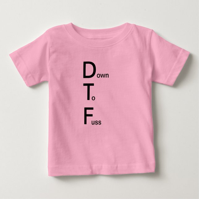 Camiseta Para Bebê DTF (para baixo ao alarido) (Frente)