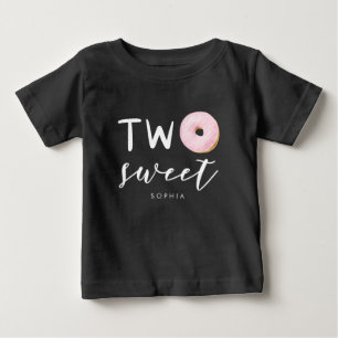Camiseta Para Bebê Duas Festas de segundo aniversário de Tema de Rosq