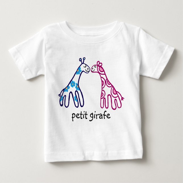 Camiseta Para Bebê duas girafas (Frente)