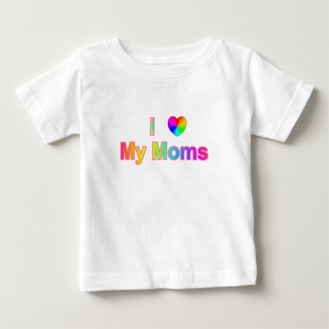 Camiseta Para Bebê Duas Mães (Frente)
