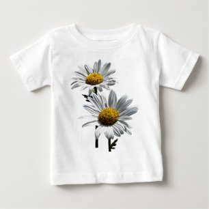 Camiseta Para Bebê Duas margaridas ao sol