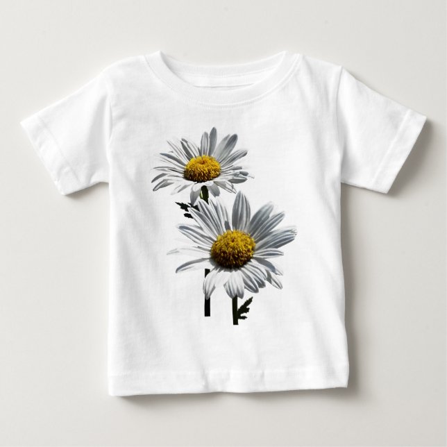 Camiseta Para Bebê Duas margaridas ao sol (Frente)