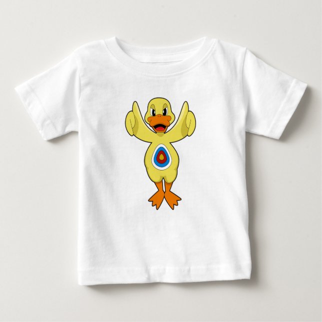 Camiseta Para Bebê Duck Darts Bullseye (Frente)