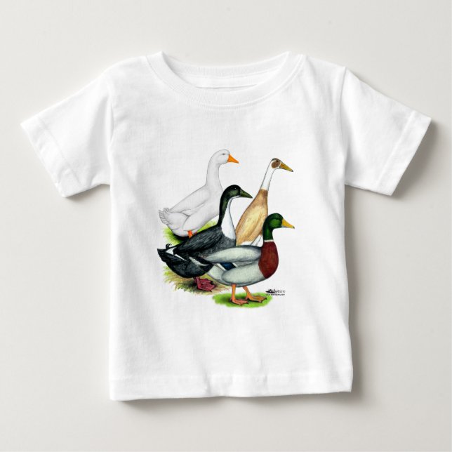 Camiseta Para Bebê Duck Quartet (Frente)