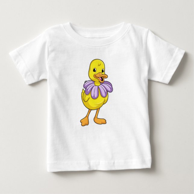 Camiseta Para Bebê Duck with Daisy (Frente)