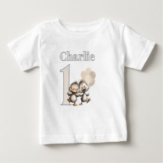 Camiseta Para Bebê Ducklings Dancing 1st Birthday Celebrations!