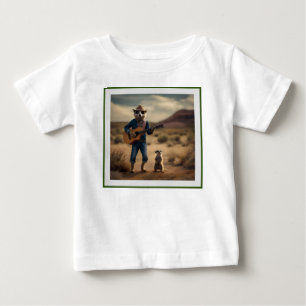 Camiseta Para Bebê Dueto de Suricata: Tocando Junto em Harmonia,