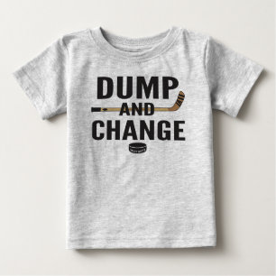 Camiseta Para Bebê Dump and Change Hockey Baby