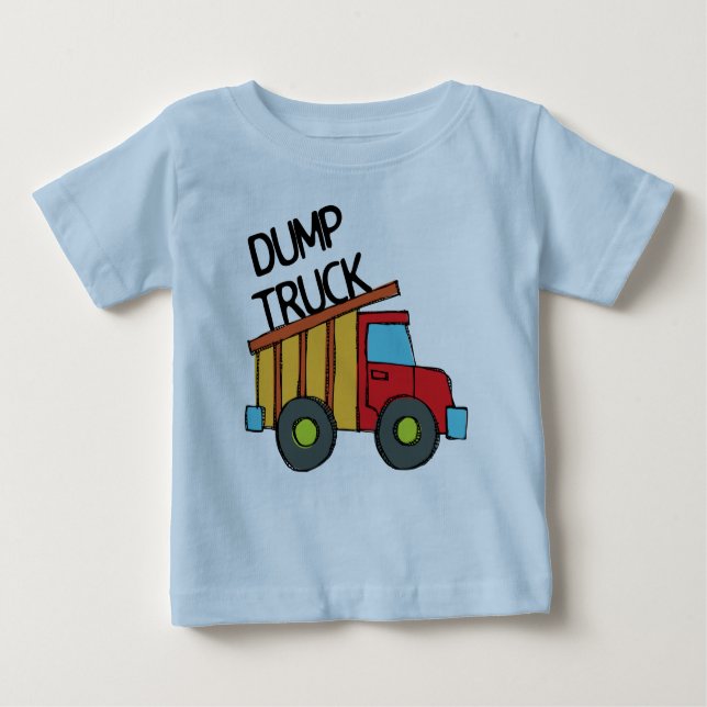 Camiseta Para Bebê Dump Truck (Frente)