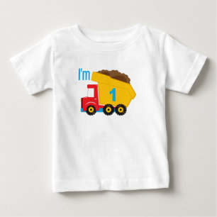 Camiseta Para Bebê Dump Truck I'm 1
