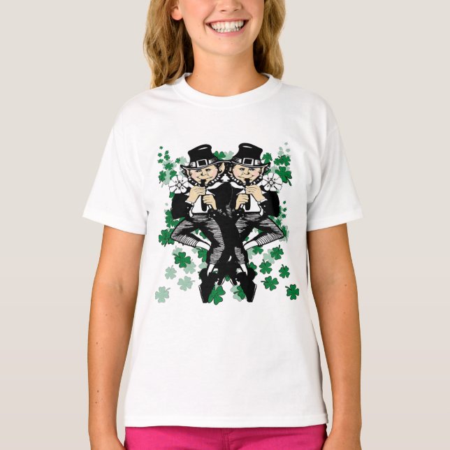Camiseta Para Bebê Duplo Leprechaun Da Sorte (Frente)