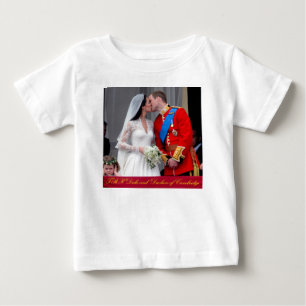 Camiseta Para Bebê Duque e Duquesa do Casamento Real de Cambridge