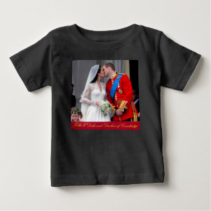 Camiseta Para Bebê Duque e Duquesa do Casamento Real de Cambridge
