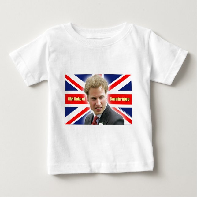 Camiseta Para Bebê Duque HRH de Cambridge - Incrível! (Frente)