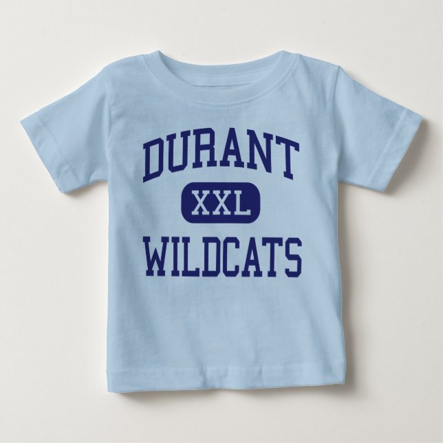 Camiseta Para Bebê Durant - Wildcats - segundo grau - Durant Iowa (Frente)
