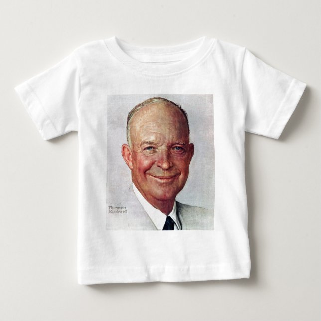 Camiseta Para Bebê Dwight D. Eisenhower (Frente)