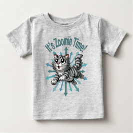 Camiseta Para Bebê É a Cinza de Zoomie por Gato