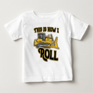 Camiseta Para Bebê É Assim Que Eu Rolo A Construção Do Bulldozer