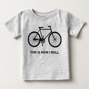 Camiseta Para Bebê É Assim Que Eu Rolo Ciclismo