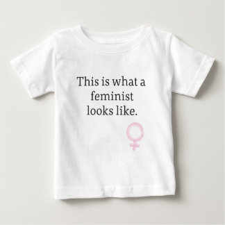 Camiseta Para Bebê É assim que uma feminista se parece.