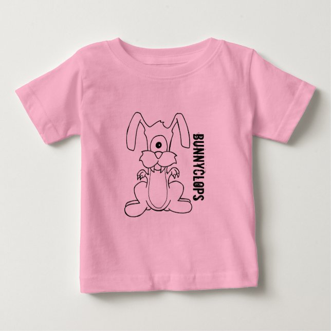 Camiseta Para Bebê "É Bunnyclops" (Frente)