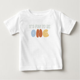 Camiseta Para Bebê É Divertido ser UM Aniversário de 1 ano