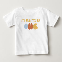 Camiseta Para Bebê É Divertido ser UM Aniversário de 1 ano