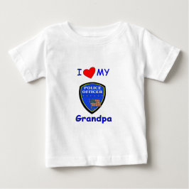 Camiseta Para Bebê E eu amo meu vovô da polícia