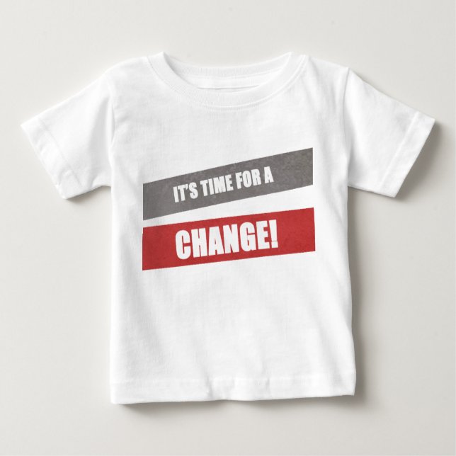 Camiseta Para Bebê É hora de mudar o bebê crescer (Frente)