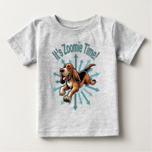Camiseta Para Bebê É hora do Zoomie Time Hound Dog