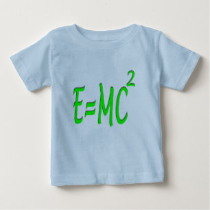 Camiseta Para Bebê E = MC 2 (verde)