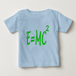 Camiseta Para Bebê E = MC 2 (verde)