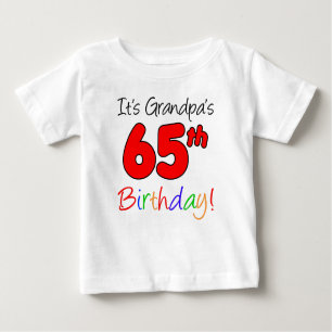 Camiseta Para Bebê É o 65º aniversário do vovô para o vovô