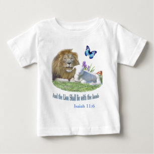 Camiseta Para Bebê E o Leão ficará com a Lamb