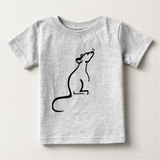 Camiseta Para Bebê É o logotipo de um rato no mundo
