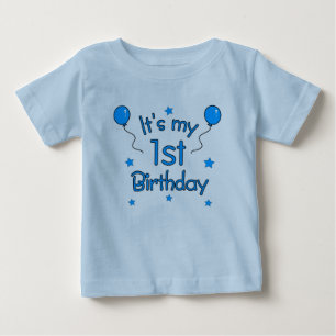 Camiseta Para Bebê É o Meu 1º Aniversário