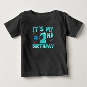 Camiseta Para Bebê É o meu 2º aniversário fofo