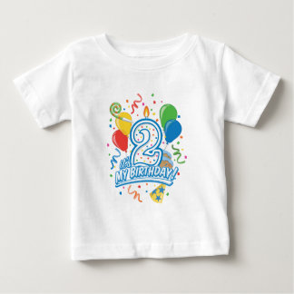 Camiseta Para Bebê É o meu aniversário! Toddler Tee De Dois Anos