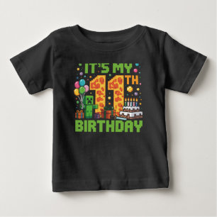 Camiseta Para Bebê É o meu jogo de vídeo do número de aniversário de 