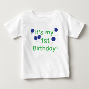 Camiseta Para Bebê É o meu primeiro aniversario
