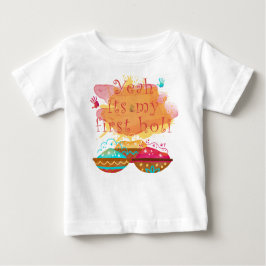 CAMISETA PARA BEBÊ É O MEU PRIMEIRO FATO DE BEBÊ HOLI